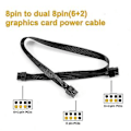 Miniatyrbillede 4 af 5: PCI-e 8 Pin til Dobbelt 8pin (6+2 Pin) Strømforsyningskabel til V Gold Serien V750 V650 V550 Modulær Strømforsyning