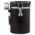 Miniatyrbillede 1 af 4: Kaffebeholder, Kaffebeholder med rustfrit stålske, 1,5 liter Kaffebeholder til bønner, pulver, te, nødder, kakaopulver opbevaringstank (
