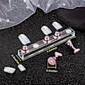 Miniatyrbillede 2 af 5: 2 stk. Akryl Negle Display Stand Negle Tip Øvelsesholder, pink