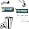 Miniatyrbilde 5 av 5: Kranlufter Svingbar Kranlufter Multifunksjonell Kransprayfilter Kraner 1440 grader Roterbar Universell