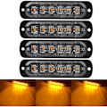 Miniatyrbillede 1 af 5: 4 advarselslys til køretøjer, advarselslys til lastbiler, strobelys, 6 LED-overflademontering, vandtæt