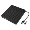 Miniatyrbillede 1 af 5: Eksternt optisk drev Spot Zebra mønster Dvd brænder Type-c+usb3.0 Dual Interface Mobil optisk drev Læsbart og skrivbart