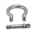 Miniatyrbillede 3 af 4: 4 stk. 304 Rustfrit Stål Sjækel Skrue Pin D Ring Bueform Anker Belastningsklemme Udskiftning M5