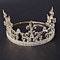 Miniatyrbillede 3 af 5: Guldkrone til mænd Justerbar Imperial Medieval Fødselsdagskrone Prom