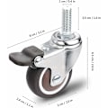 Miniatyrbilde 4 av 5: Møbelhjul, 4 stk. svingbare hjul, M10X25Mm universelle møbelhjul, bæreevne 40 kg per hjul