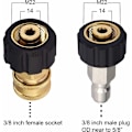 Miniatyrbillede 2 af 4: Adapter sæt til højtryksrenserslange, M22 til 3/8 hurtigkobling til højtryksrenserslange, 5000 PSI