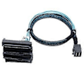 Pikkukuva 5 / 5: Mini SAS HD 12G SFF8643 - 4 SAS 29 Pin SFF8482 -kaapeli liittimillä ja 15 Pin SATA -virtaliittimellä ohjaimelle