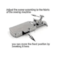 Miniatyrbild 5 av 5: Sömnadsguide, fållguide, -guide för industriell kedjesöm eller matarmatningssymaskin, magnet Ne