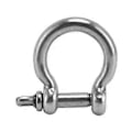 Miniatyrbillede 4 af 4: 4 stk. 304 Rustfrit Stål Sjækel Skrue Pin D Ring Bueform Anker Belastningsklemme Udskiftning M5