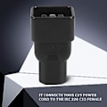 Miniatyrbillede 4 af 5: Bei IEC 320 C13 til C20 AC Adapter, IEC 15A til 10A, 16A til 10A AC Konverter, C20 16A til C13 10A
