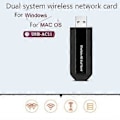 Miniatyrbilde 3 av 5: AC11 2.4G/5G 600Mbps Wifi Adapter USB Trådløst Nettverkskort USB Dongle AP Dual Band Wi-Fi Lan Ethernet 600M RTL8811AU