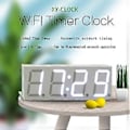Miniatyrbilde 4 av 5: Wifi Tidstjeneste Klokkemodul Automatisk Klokke DIY Digital Elektronisk Klokke Trådløst Nettverk Tidstjeneste Blå