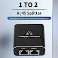 Miniatyrbilde 2 av 5: Nettverksplitter 1 til 2 Ethernet Splitter for 2 PC Laptop RJ45-kontakt RJ45 Splitter 1 inn 2 ut Ethernet Splitter