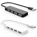 Miniatyrbild 4 av 5: USB-hubb, 4-portars USB-adapter Ultratunn USB-splitter, Multi USB-portförlängare USB-förlängningskabeladapter för PC, Laptop, Desktop, Notebook, Macbook, Net