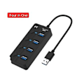 Miniatyrbillede 2 af 5: S Hub3.0 Splitter Hub Port Expander Usb Computer Splitter 7 Port 3.0 Hub