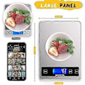 Miniatyrbilde 3 av 4: Digital kjøkkenvekt for mat, 10 kg vekt Multifunksjonell vekt måler i gram og unser for matlaging og baking, 1g/0,1oz presis gradering, rustfritt stål