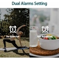 Miniatyrbillede 4 af 5: Projektionsur med radio, 180° loftprojektionsvækkeur, USB FM digitalur med dobbeltalarmer, snooze, sleep timer, 12/24h, stort LED-display med dæmper (blå)