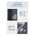 Miniatyrbilde 2 av 5: Usb A/usb C Dobbel Kontakt Nettverksadapter For Laptop, 1000mbps