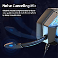 Miniatyrbillede 3 af 5: Kablet Gaming Headset med Mikrofon til Switch PC Computer Laptop Hovedtelefon B