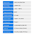 Miniatyrbilde 5 av 5: 2 stk Solar PV-kontakt Sikringsrør Ip67-kontakt og Fe-kontaktplugg for Solar PV-system