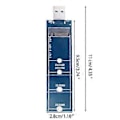 Pikkukuva 5 / 5: Kestävä USB3.0 - M.2 NGFF -sovittimelle avaimelle B B+M Type-A SSD 2230 2242 -kortti C
