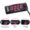 Miniatyrbilde 3 av 5: Elektronisk Termometer Klokke Temperaturmåler Voltmeter Tester Detektor