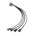 Miniatyrbild 1 av 5: Y-splitter 4x 3-Pin/4-Pin PWM-fläktkablar till 4-Pin Molex till CPU 3P 4P Strömkabel