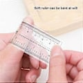 Miniatyrbild 4 av 5: 10 st Falska Naglar Mätlinjal Transparent Nagelkonst PVC Mjuk Linjal för Nagelmätningsverktyg