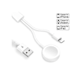 Miniatyrbillede 1 af 5: Ur Watch-oplader, Opgraderet 2-i-1 Lynkabel Med Iphone, Ipad Og Air Pod, Hurtig Iphone Watch-oplader 3,3ft Magnetisk Opladningskabel, Wirel