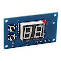 Miniatyrbild 2 av 4: Timerrelä 0 Till 99s Intermittent Utgångsmodul Digital Rördisplay Programmerbar Timerrelä Kort Dc12v