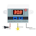 Miniatyrbillede 1 af 5: 12/24/220V 10A Mikrocomputer Digital LED Temperaturregulator Termostat Kontrolkontakt Og Probe