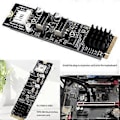 Pikkukuva 2 / 5: M.2 PCIe NVME -kaksois-USB 3.0 Type-C -porttilaajennuskortti PC-työpöydälle