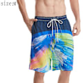 Miniatyrbillede 2 af 5: Sommer Herre Hurtigtørrende Strandbukser Fem-punkts Badebukser 3d Tryk Store Casual Shorts M