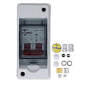 Miniatyrbillede 1 af 4: 2P Fotovoltaisk System DC Miniature Strømafbryder Solcelle IP65 Vandtæt PV Afbryderkontakt DC1000V 25A