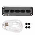 Miniatyrbilde 1 av 4: Dual Mode Tastatur, Programmerbart Tastatur 5 Taster Bluetooth Tastatur Silikontastatur Profesjonelt Testet