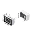 Miniatyrbild 5 av 5: 10 st 0,56 tum 7 Segment 1 Digital LED-display Röd Gemensam Katod Digitalrör