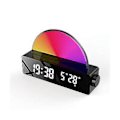 Miniatyrbillede 2 af 5: Sunrise, Vågn Op Lys Daggry Simulator, Sengelampe Multi Farve Natlys Med Usb Oplader, Sort