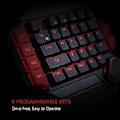 Miniatyrbild 4 av 5: USB Tangentbord Enhands Kabelansluten 35 Tangenter Ljusstarka Gaming Tangentbord För Surfplatta Färgglada Ergonomiska Speltangentbord Handstöd