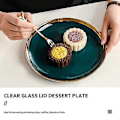 Miniatyrbillede 5 af 5: Cake D Kagefad Serveringssæt Med Dessertkage Låg Smørskål Bakke Fad Frugtfad
