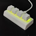 Miniatyrbild 1 av 5: 4 Tangenter Programmerbar Knappsats Röd Switch Ctrl C V Enter Mini Mekaniskt Tangentbord Stöd NKRO för Gaming Kontor Vit A
