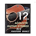 Miniatyrbilde 4 av 5: 12 stk. Akustiske gitarstrenger for 12-strengs klassisk gitar tilbehør