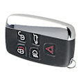 Miniatyrbillede 5 af 5: Nøgle Shell Cover, 5 Knap Sort Smart Nøgle Etui til Jaguar til Land Rover Fjernbetjening Nøgle Etui Avanceret Design
