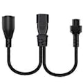 Miniatyrbillede 2 af 5: IEC320-C14 Han til IEC320-C5 +5-20R Hun Adapterledning Y-splitter Strømledning