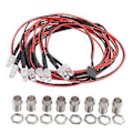 Pikkukuva 3 / 5: 8 LED-valosarja 2 valkoista 2 punaista 4 keltaista CH3-lampunohjauspaneelilla 1/8 1/10 Axial SCX10 TRX4 D90 RC-autoon