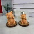 Miniatyrbillede 5 af 5: 3D silikoneform sød pandaform harpiks stearinlysform til DIY stearinlys håndværk fremstilling