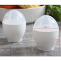 Miniatyrbilde 5 av 5: Mikrobølgeeggekoker Egg Poacher Mikrobølgeeggekoker Egg Poacher Kjøkkenredskaper Eggbeholdere 6 stykker (hvit)