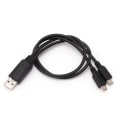 Miniatyrbilde 1 av 5: Bærbar USB hann til universell mikro USB dobbel hann Y-adapter splitterkabel