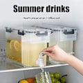 Miniatyrbillede 3 af 5: 3,5 L Drikkevaredispenser i Plast med Hane, Isafkølet Juicedispenser til Køleskab, Fest, Daglig Brug