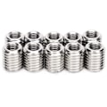 Miniatyrbilde 4 av 5: ,10 stk innleggmutter, M6/M10 gjengeinnlegg, innleggmutter, 303 rustfritt stål (innvendig M6x1,0 utvendig M10x1,5 glød 12mm)