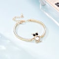 Miniatyrbild 3 av 5: Distinkt Ugglemönster Rhinestone Legering Justerbart Kedjearmband för Kvinnor